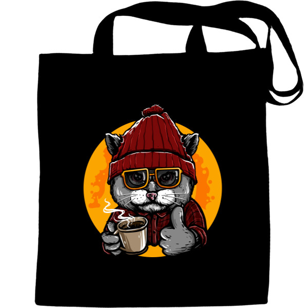 Tote Bag - Кот и кофе - Mfest