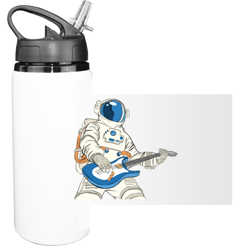 Космос - Sport Water Bottle - Космонавт гитарист - Mfest