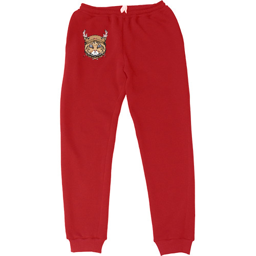 Kids' Sweatpants - Котик у костюмі оленя - Mfest