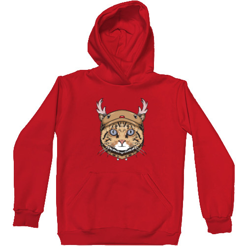 Kids' Premium Hoodie - Котик у костюмі оленя - Mfest