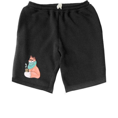 Kids' Shorts - лисиця з кавою - Mfest