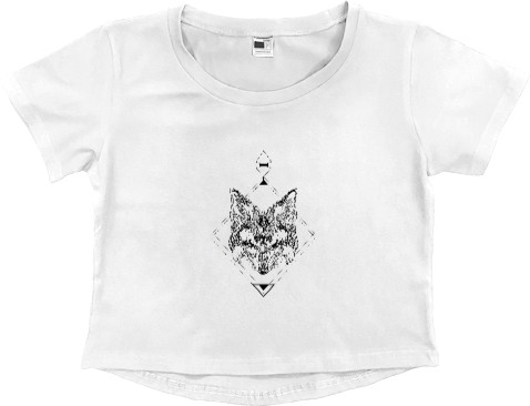 Women's Cropped Premium T-Shirt - The_fox - Mfest