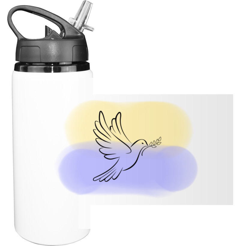 Sport Water Bottle - Флаг Украины, голубь - Mfest