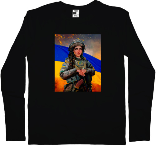 Men's Longsleeve Shirt - Украинка Воин - Mfest