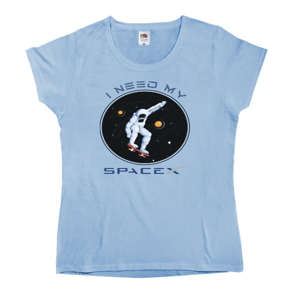 Women's T-shirt Fruit of the loom - Мне нужен мой SpaceX - Mfest