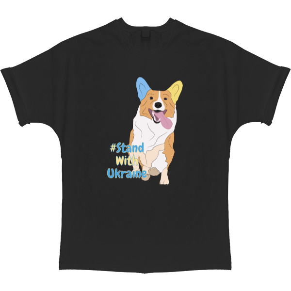 T-shirt Oversize - Dog Art #StandwithUkraine - Mfest