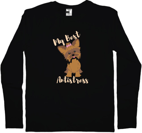 Men's Longsleeve Shirt - Yorkshire Terrier Best Antistress, I Love My Pet - Mfest