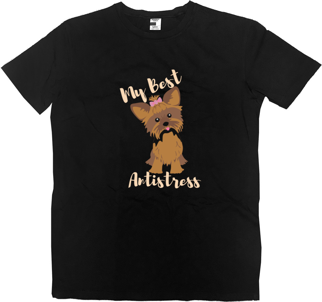 Men’s Premium T-Shirt - Yorkshire Terrier Best Antistress, I Love My Pet - Mfest