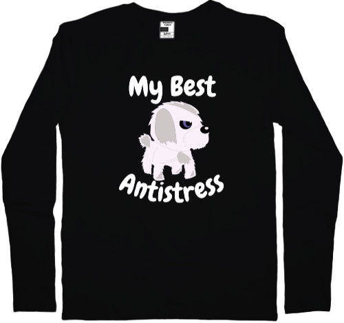 Men's Longsleeve Shirt - Maltese Best Antistress, Мальтийская болонка - Mfest