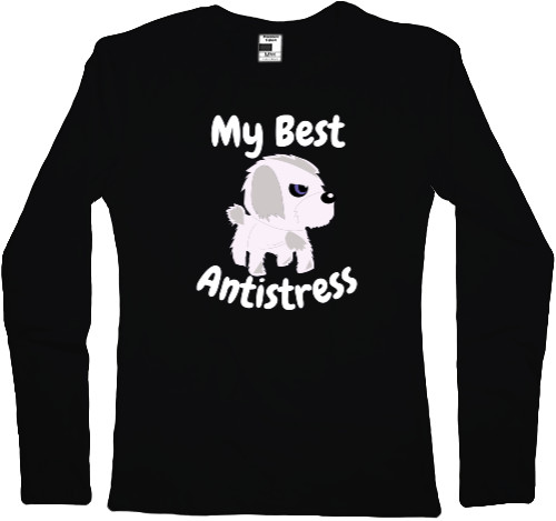 Women's Longsleeve Shirt - Maltese Best Antistress, Мальтийская болонка - Mfest