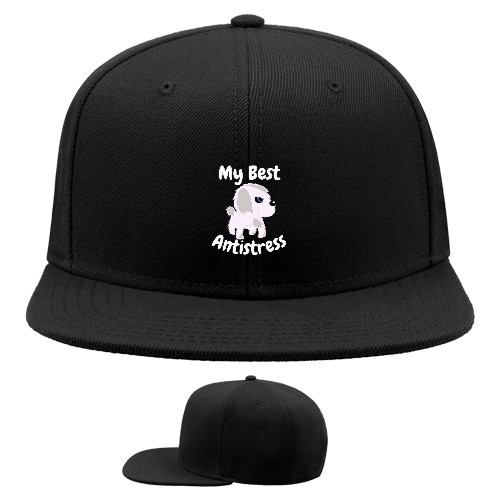 Snapback Baseball Cap - Maltese Best Antistress, Мальтийская болонка - Mfest