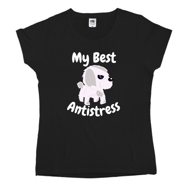 Women's T-shirt Fruit of the loom - Maltese Best Antistress, Мальтийская болонка - Mfest