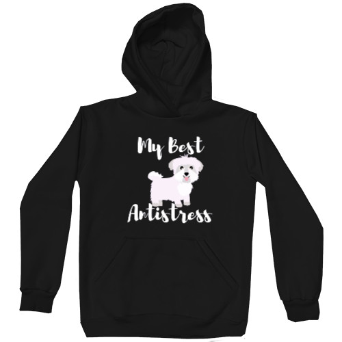 Unisex Hoodie - Maltese Best Antistress, Мальтийская болонка - Mfest