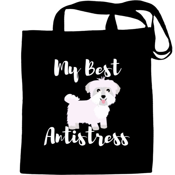 Tote Bag - Maltese Best Antistress, Мальтийская болонка - Mfest