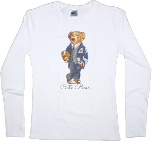 Women's Longsleeve Shirt - Медведь, Cute Bear - Mfest