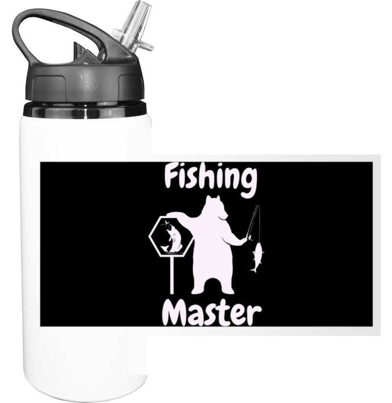 Бутылка для воды - Fishing Master, Love Fishing, Рыбалка - Mfest