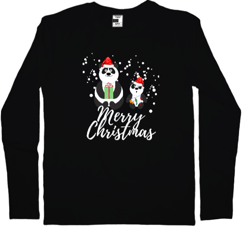 Men's Longsleeve Shirt - Christmas Bears, Merry Christmas - Mfest