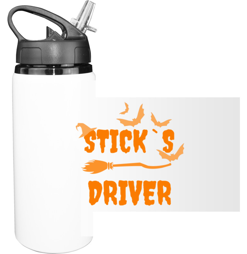 Sport Water Bottle - Halloween, Broom, Happy Halloween - Mfest