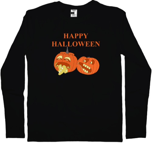 Kids' Longsleeve Shirt - Halloween, Pumpkin, Happy Halloween - Mfest