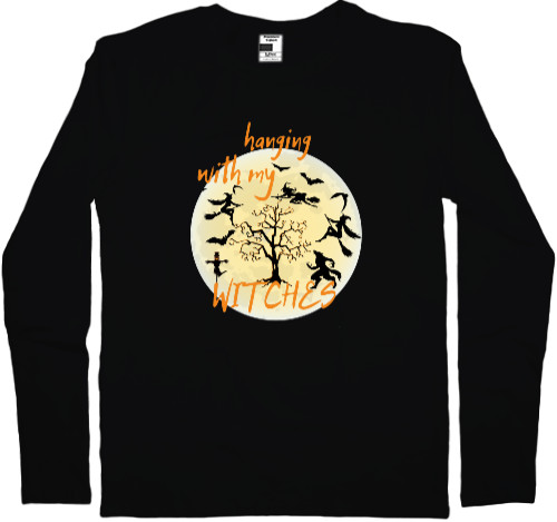 Men's Longsleeve Shirt - Halloween, Witches, Happy Halloween - Mfest