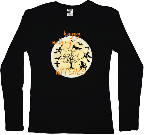 Women's Longsleeve Shirt - Halloween, Witches, Happy Halloween - Mfest