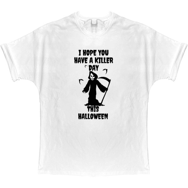 T-shirt Oversize - Halloween, Death, Happy Halloween - Mfest