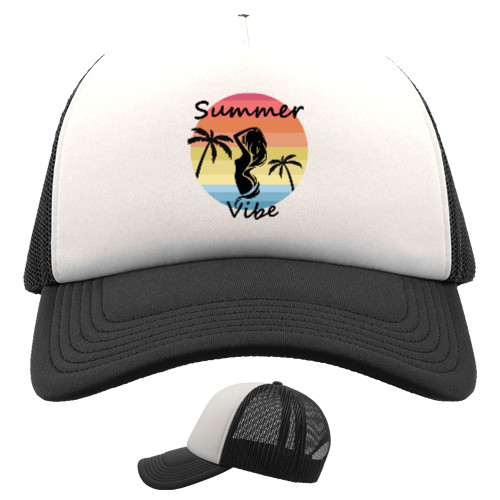 Trucker Cap - Пальмы, Закат, Summertime, Summer mood - Mfest