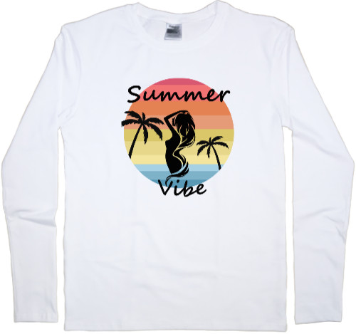 Men's Longsleeve Shirt - Пальмы, Закат, Summertime, Summer mood - Mfest