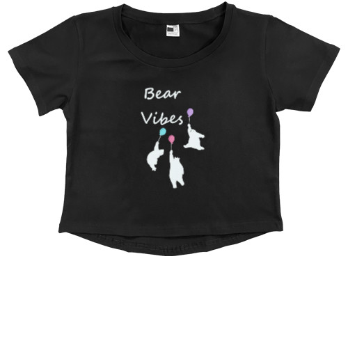 Kids' Premium Cropped T-Shirt - Белые медведи, веселые полярные медведи - Mfest