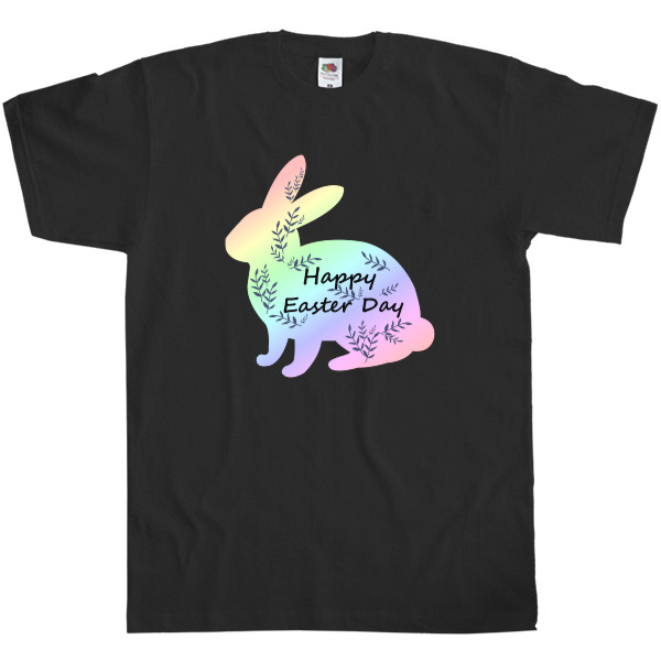 Kids' T-Shirt Fruit of the loom - Пасха, Пасхальный кролик, Happy Easter Day - Mfest