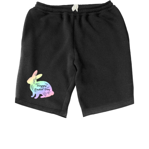 Men's Shorts - Пасха, Пасхальный кролик, Happy Easter Day - Mfest