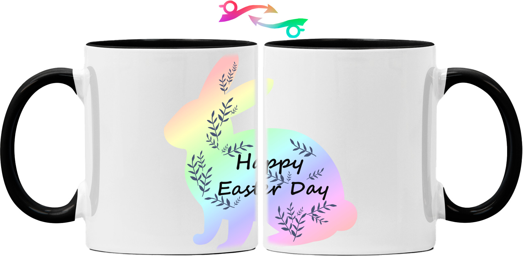 Mug - Пасха, Пасхальный кролик, Happy Easter Day - Mfest