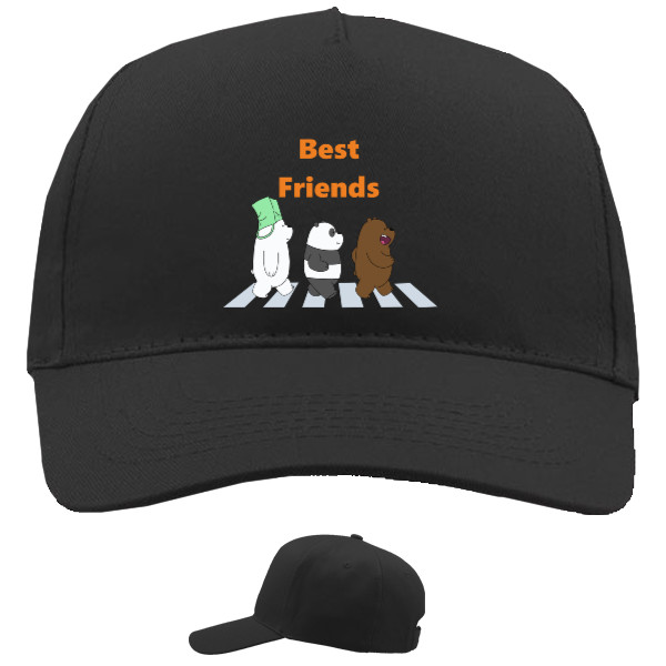 Baseball Caps - 5 panel - Best friends, Funny bears, панда, медведи - Mfest