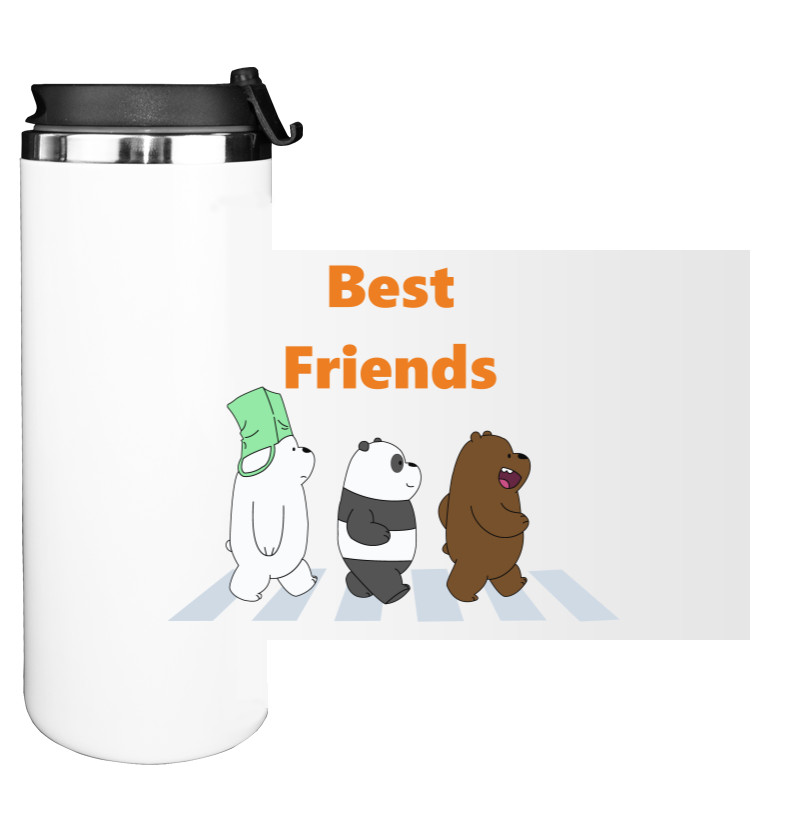 Best friends, Funny bears, панда, медведи