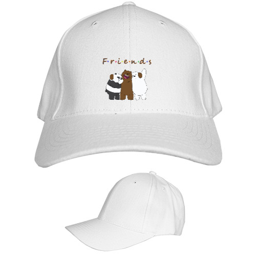 Kids' Baseball Cap 6-panel - Funny Bears, Best Friends, Панды - Mfest