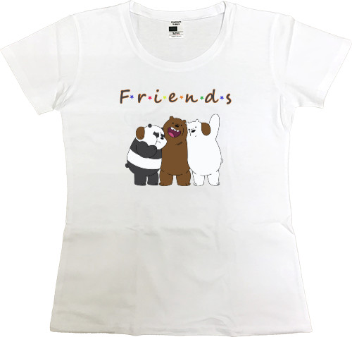 Women's Premium T-Shirt - Funny Bears, Best Friends, Панды - Mfest