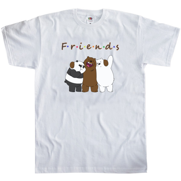 Kids' T-Shirt Fruit of the loom - Funny Bears, Best Friends, Панды - Mfest