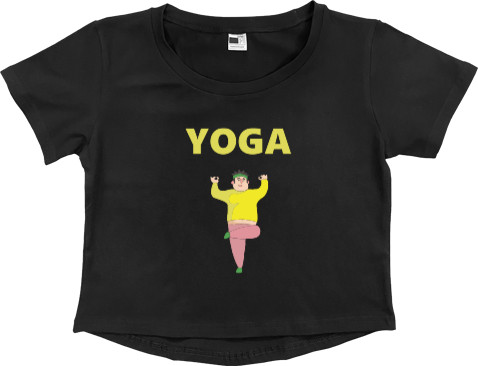 Women's Cropped Premium T-Shirt - Yoga - Mfest