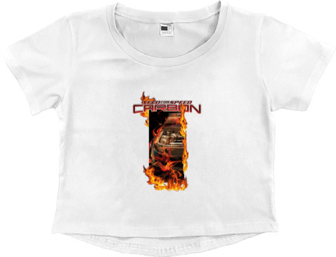 Women's Cropped Premium T-Shirt - Need For Speed огонь - Mfest