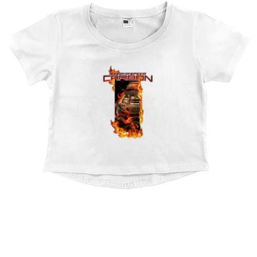 Kids' Premium Cropped T-Shirt - Need For Speed огонь - Mfest