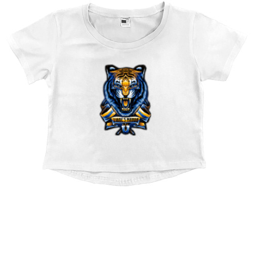 Kids' Premium Cropped T-Shirt - Тигр - Mfest