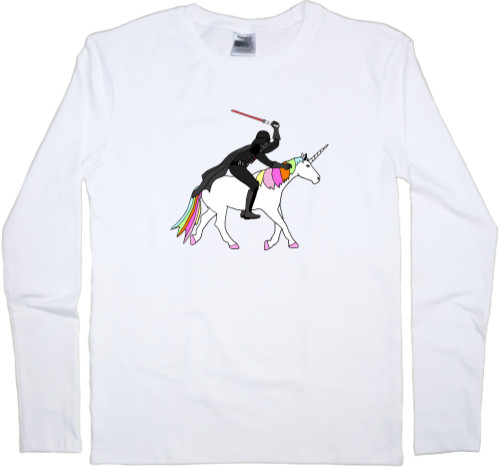 Men's Longsleeve Shirt - Darth Vader Unicorn - Mfest