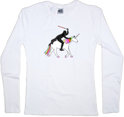 Women's Longsleeve Shirt - Darth Vader Unicorn - Mfest