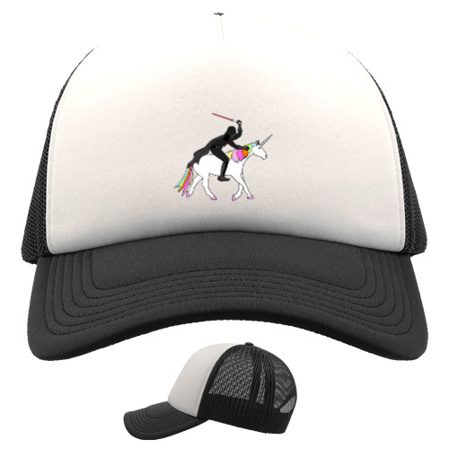 Kids' Trucker Cap - Darth Vader Unicorn - Mfest