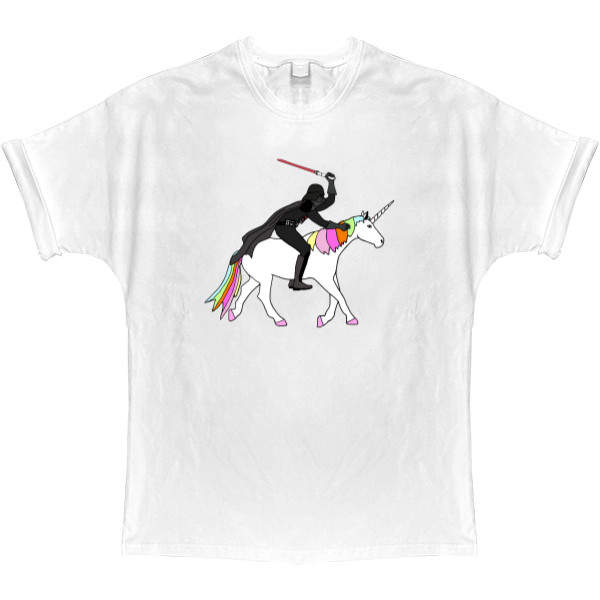 T-shirt Oversize - Darth Vader Unicorn - Mfest