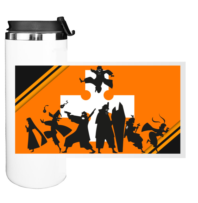 Water Bottle on Tumbler - Fire force logo - Mfest