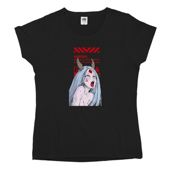 Women's T-shirt Fruit of the loom - AHEGAO WARNING - Mfest