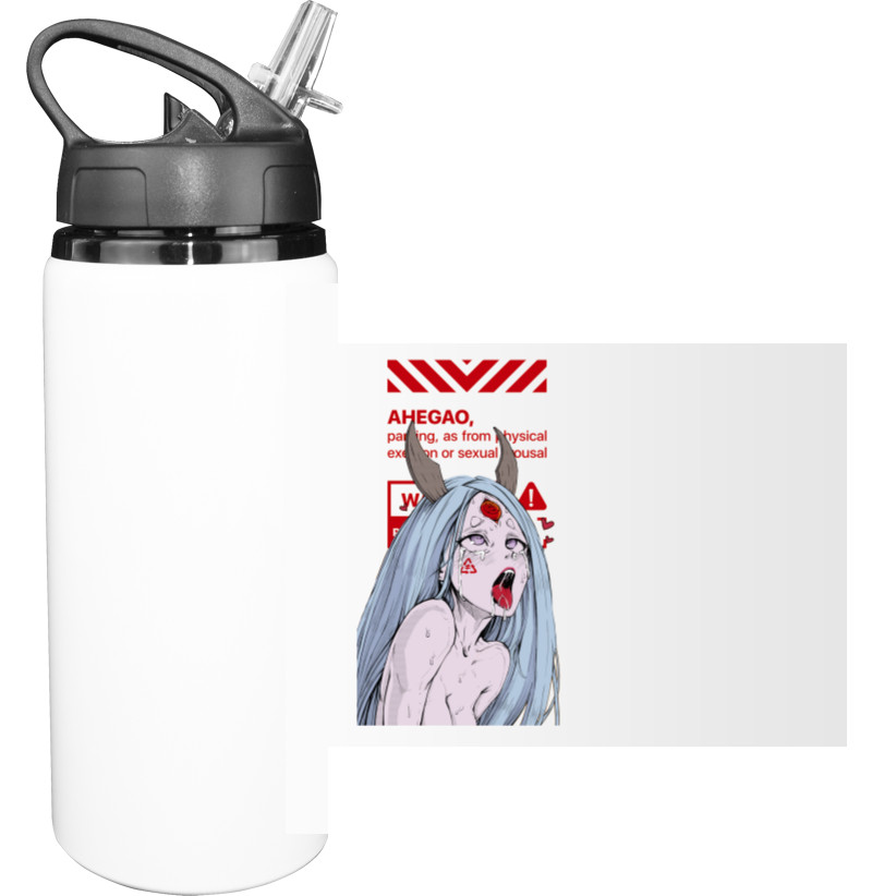 Sport Water Bottle - AHEGAO WARNING - Mfest