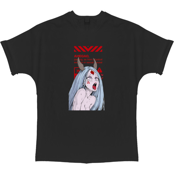 T-shirt Oversize - AHEGAO WARNING - Mfest