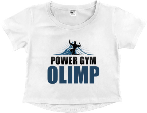 Women's Cropped Premium T-Shirt - Gym 1 - Mfest